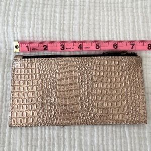Rose Gold Leather Clutch